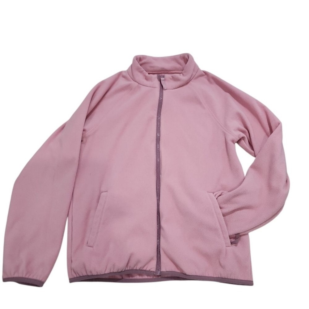 Cat & Jack Fleece Jacket Kids XL 14 Pink Cozy Layering warm recycled outdoor
